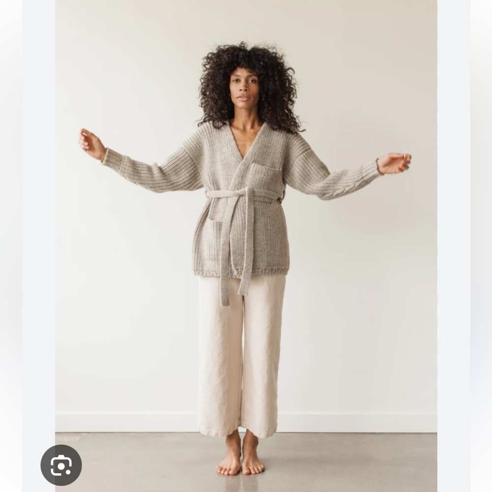 First Rite Jude Cardigan in Undyed Fog Size Small